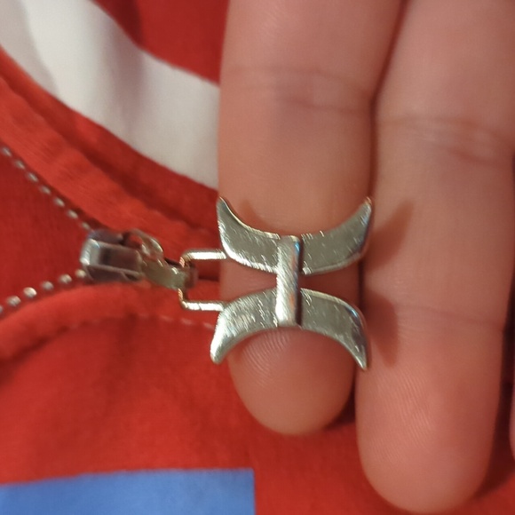 Large Neon burnt orange Hurley zip up hoodie - Picture 3 of 5